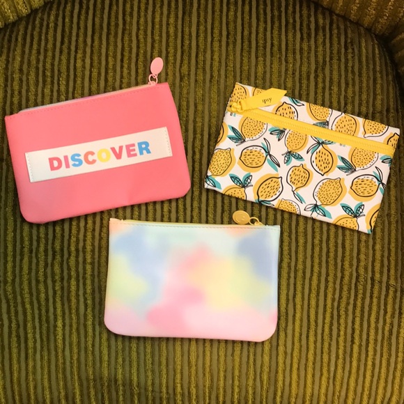 NWOT 3 for $10 Ipsy Cosmetic Makeup Bags. “Spring Collection” - Picture 1 of 8